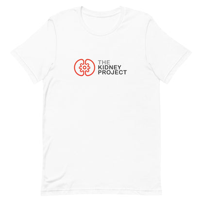 किडनी प्रोजेक्ट मूल लोगो टी-शर्ट (केवल सफेद)